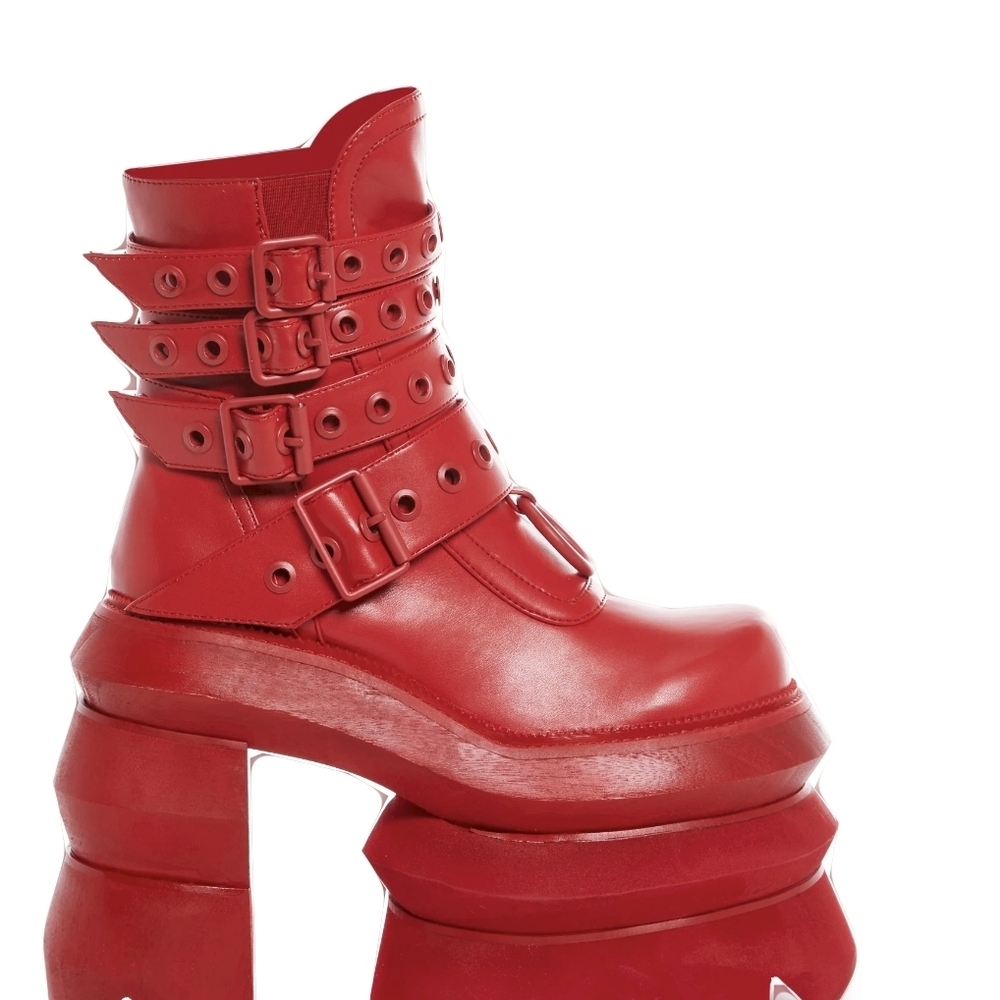 Dolls KILL Women's Red Platform Boots